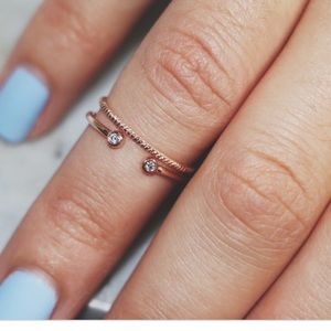 Discontinued Mejuri 14k Open Diamond Ring